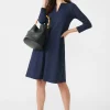 Clearance J. McLaughlin Octavia Dress In Fernwood Geo Jacquard Navy