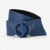 Fashion J. McLaughlin O'Keefe Leather Belt Navy