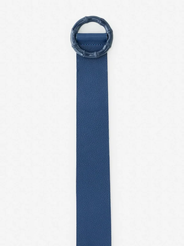 Fashion J. McLaughlin O'Keefe Leather Belt Navy