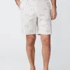 Store J. McLaughlin Oliver 9" Embroidered Shorts In Golf Skull Stone