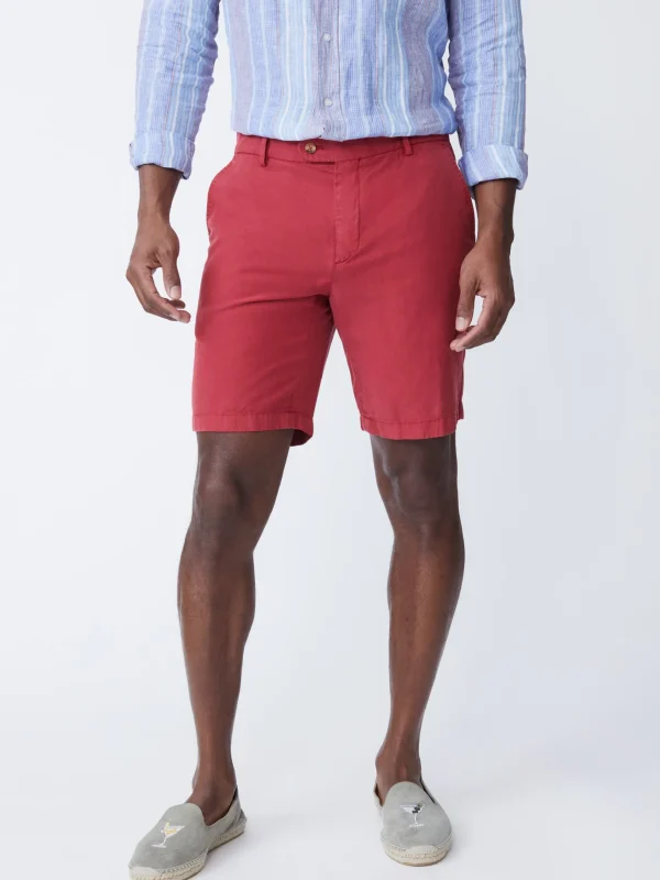 Cheap J. McLaughlin Oliver 9" Shorts In Italian Summer Twill Red