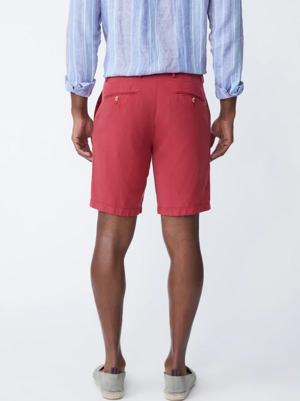 Cheap J. McLaughlin Oliver 9" Shorts In Italian Summer Twill Red