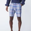 Cheap J. McLaughlin Oliver 9" Shorts In Plaid White/Blue/Red