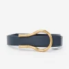 Cheap J. McLaughlin Olympia Reversible Leather Belt Navy/Powder Blue