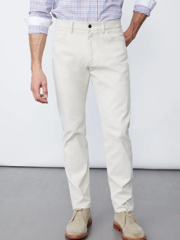 Outlet J. McLaughlin Parker 5-Pocket Straight Pants In Italian Stretch Bedford Cord Stone