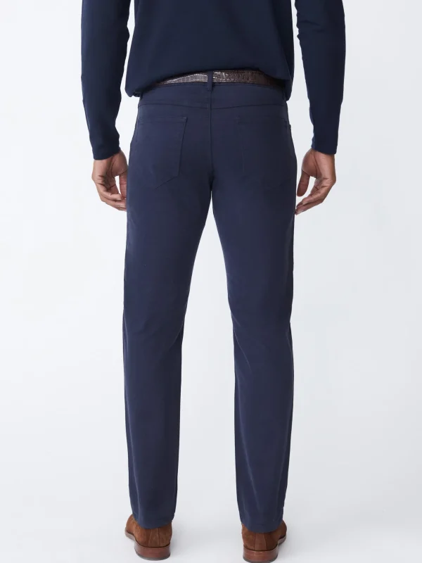 Online J. McLaughlin Parker 5-Pocket Straight Pants In Stretch Cotton Sateen Navy