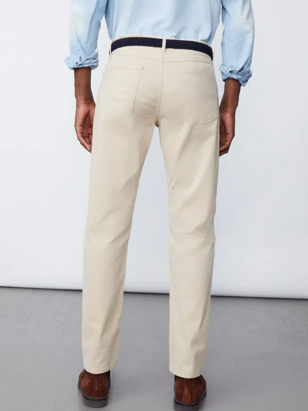 Best J. McLaughlin Parker 5-Pocket Straight Pants In Stretch Cotton Sateen Khaki