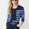 Fashion J. McLaughlin Poet Sweater In Stripe Navy/Multi