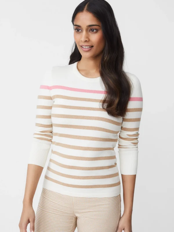 Best Sale J. McLaughlin Poet Sweater In Stripe Off White/Multi