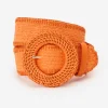 Clearance J. McLaughlin Popie Grasscloth Belt Orange