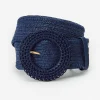 Store J. McLaughlin Popie Grasscloth Belt Navy