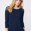 Cheap J. McLaughlin Raelyn Linen Blend Sweater Navy