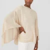 Store J. McLaughlin Rale Cashmere Poncho Light Heather Oatmeal