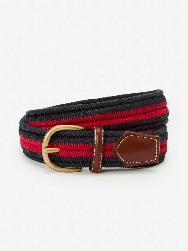 Discount J. McLaughlin Ray Belt In Stripe Navy/Red