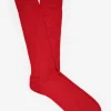 Fashion J. McLaughlin Ribbed Socks Red