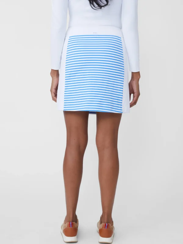 Cheap J. McLaughlin Ripley Skort In Mini Bangle Stripe White/Blue