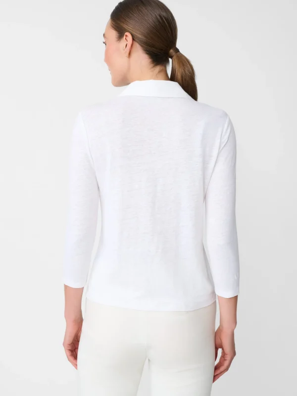 Shop J. McLaughlin Romeo Linen Shirt White