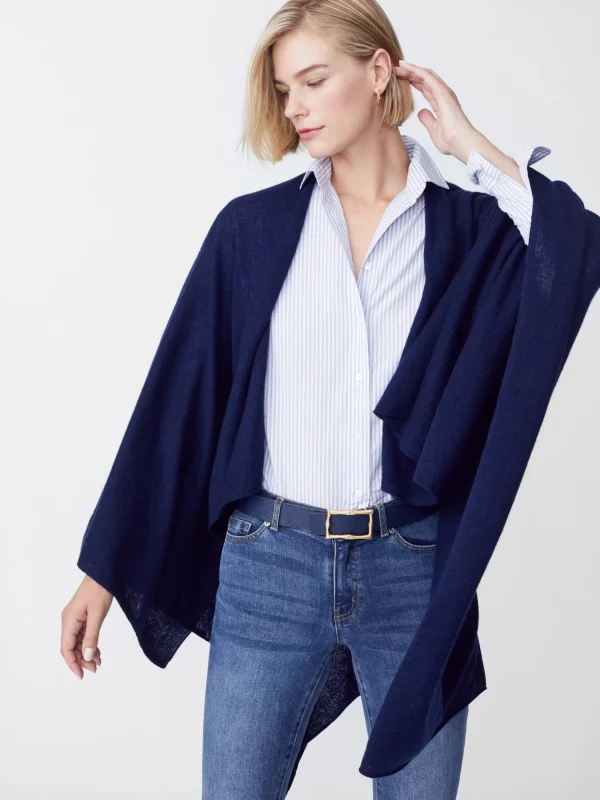 Discount J. McLaughlin Rossi Cashmere Wrap Navy