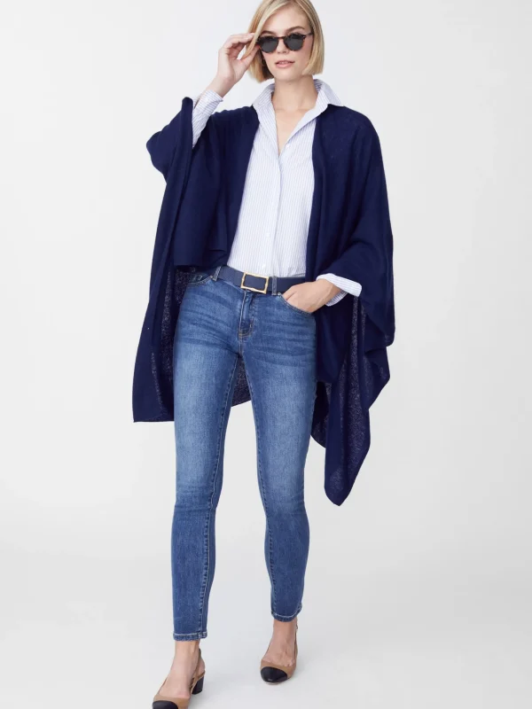 Discount J. McLaughlin Rossi Cashmere Wrap Navy