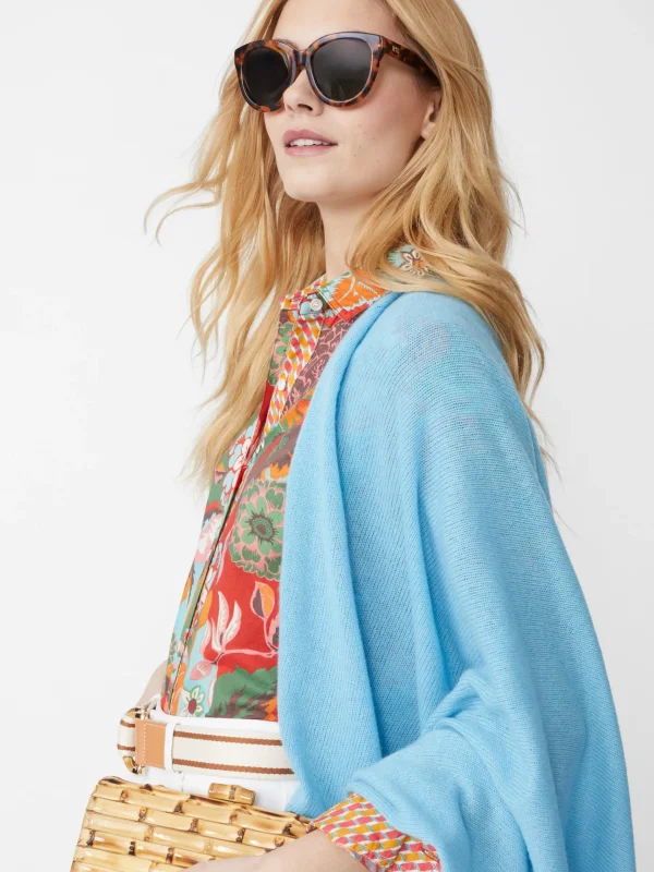 Fashion J. McLaughlin Rossi Cashmere Wrap Glacier Aqua