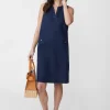 Hot J. McLaughlin Rue Linen Dress Navy