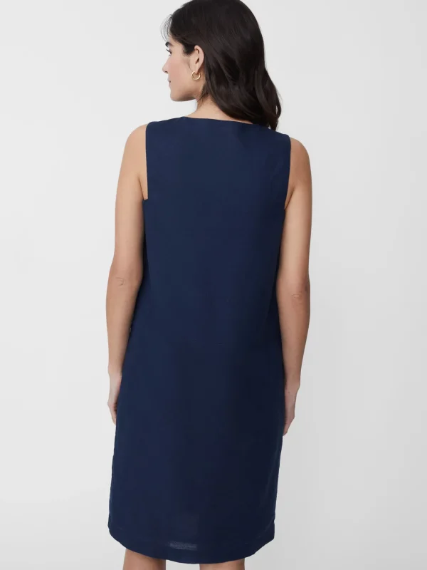 Hot J. McLaughlin Rue Linen Dress Navy