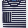 Hot J. McLaughlin Ryan Pima Cotton Tee In Weston Navy/Off White