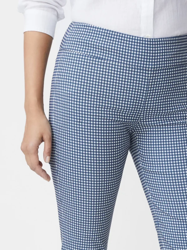 Best Sale J. McLaughlin Rylie Pants In Cabana Gingham Navy/Cream