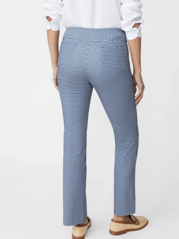 Best Sale J. McLaughlin Rylie Pants In Cabana Gingham Navy/Cream