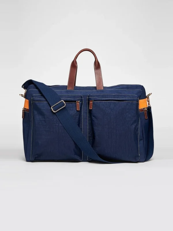 Clearance J. McLaughlin Sailcloth Weekender Bag Navy