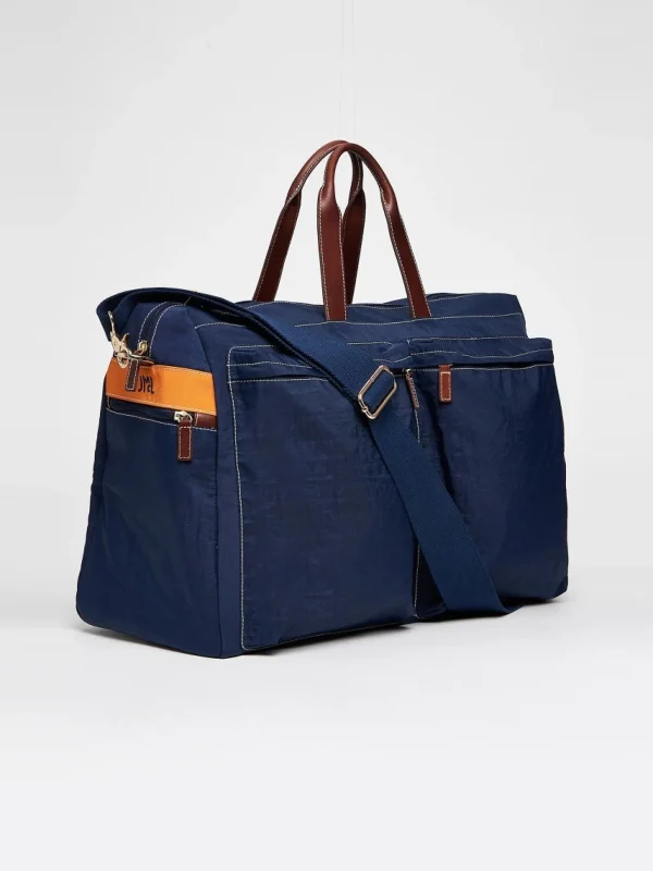 Clearance J. McLaughlin Sailcloth Weekender Bag Navy