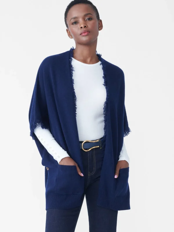 Sale J. McLaughlin Segan Cashmere Wrap Navy