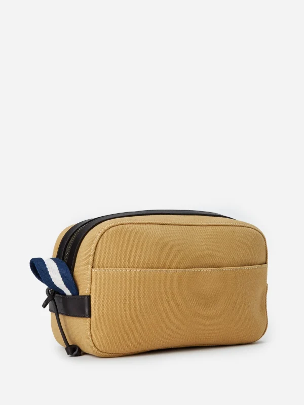 Store J. McLaughlin Shawn Canvas Dopp Kit Khaki/Navy