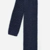 Store J. McLaughlin Silk Knit Tie Navy