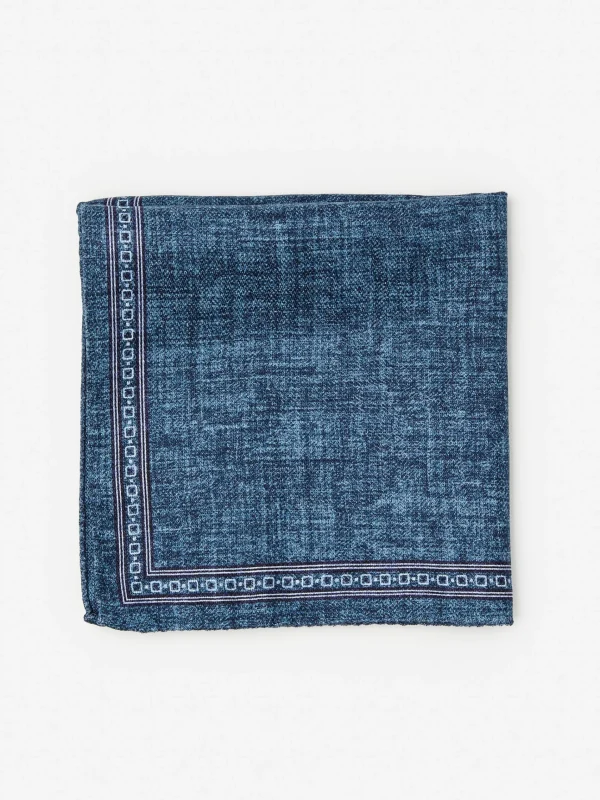 Fashion J. McLaughlin Silk Pocket Square Denim