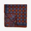 Best Sale J. McLaughlin Silk Pocket Square In Foulard Navy