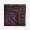 Outlet J. McLaughlin Silk Pocket Square In Foulard Green