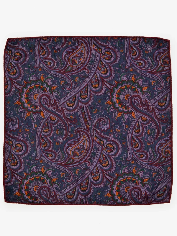 Outlet J. McLaughlin Silk Pocket Square In Foulard Green