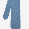 Cheap J. McLaughlin Silk Tie In Geometric Links Light Blue/Red