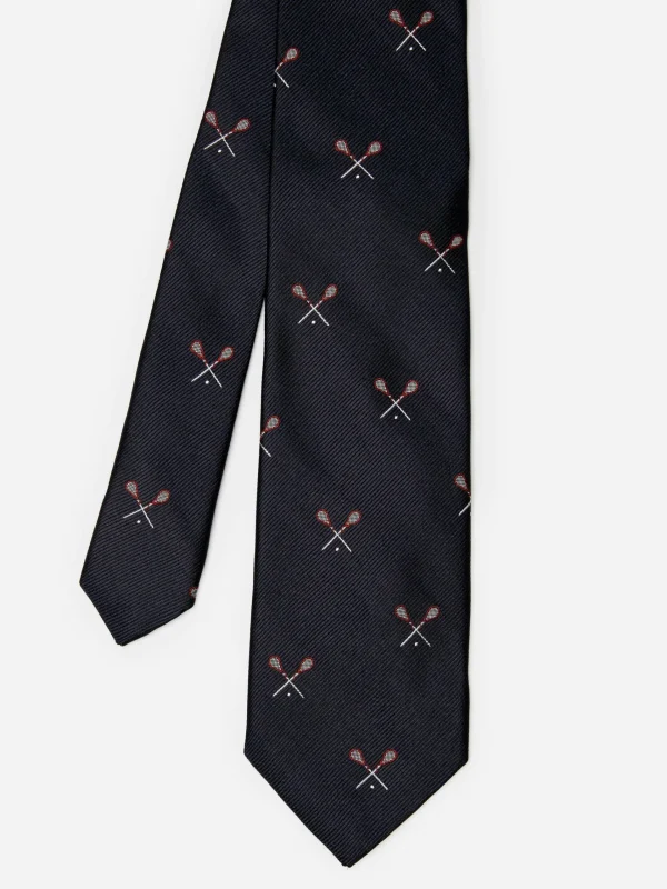 Online J. McLaughlin Silk Tie In Lacrosse Sticks Black