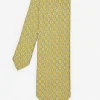 Outlet J. McLaughlin Silk Tie In Linked Chain Yellow/White