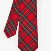 Hot J. McLaughlin Silk Tie In Plaid Red Multi