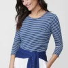 Hot J. McLaughlin Sinclair Tee In Stripe Indigo/White