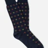 Cheap J. McLaughlin Socks In Diamond Foulard Navy/Dark Wine