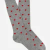 Best J. McLaughlin Socks In Heart Gray/Red