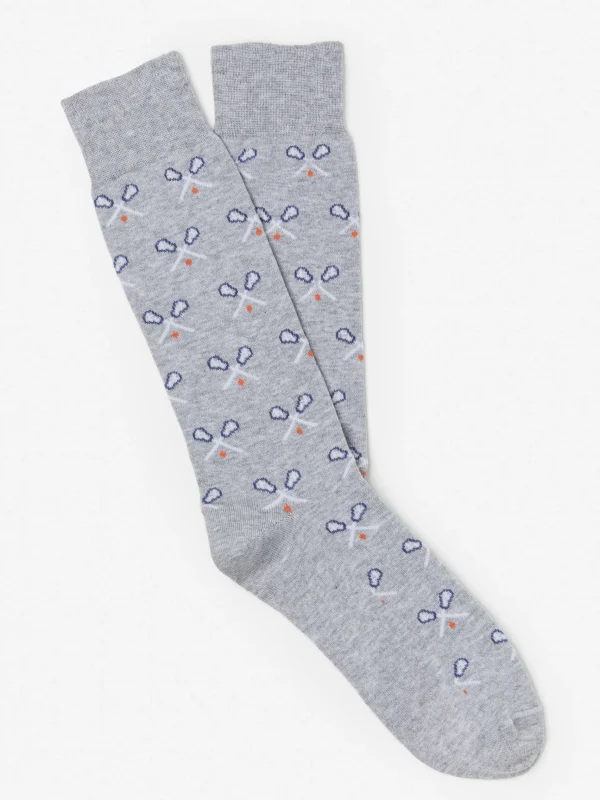 Best Sale J. McLaughlin Socks In Lacrosse Sticks Light Heather Gray