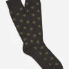 Fashion J. McLaughlin Socks In Marijuana Leaf Dark Heather Grey/Green