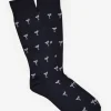 Outlet J. McLaughlin Socks In Martini Navy/Light Silver