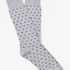 Shop J. McLaughlin Socks In Polka Dots Light Heather Gray/Navy