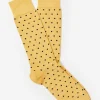 Discount J. McLaughlin Socks In Polka Dots Yellow/Navy